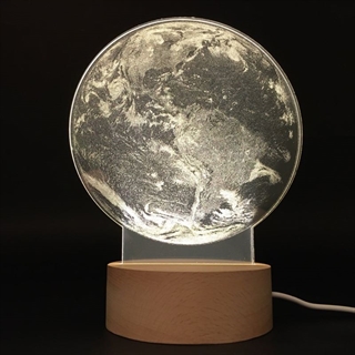 Jorden 3D natlampe